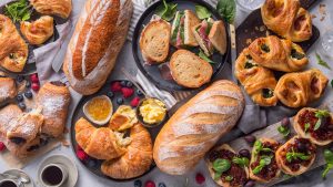 Bakery. Bread. Pastries. Fresh bread.